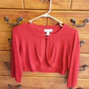 Red crop 3/4 sleeve Dressbarn cover